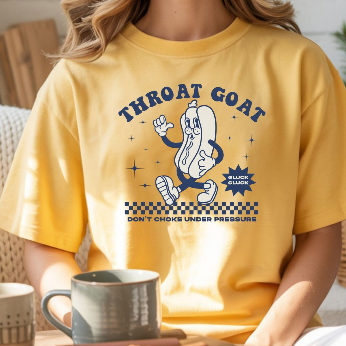 Funny Throat Goat Meme T-Shirt - Retro Inappropriate Shirt product image 10