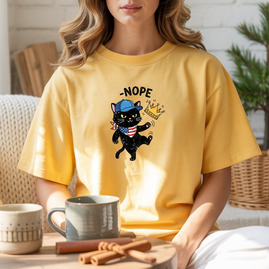 No Kings Shirt – Black Cat Parody Tee – Funny Democracy product image 13