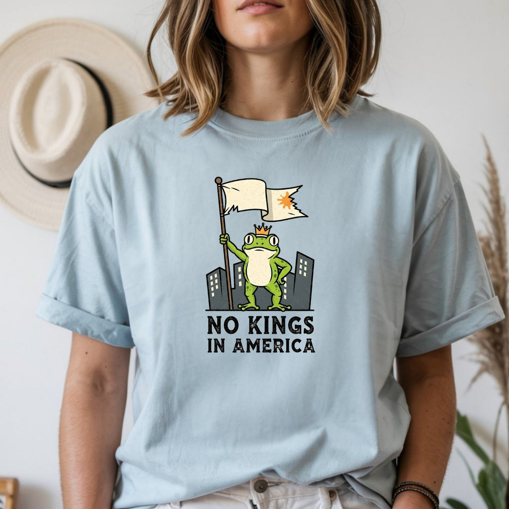 No Kings in America Frog T-Shirt – Rebellious Cartoon product image 32