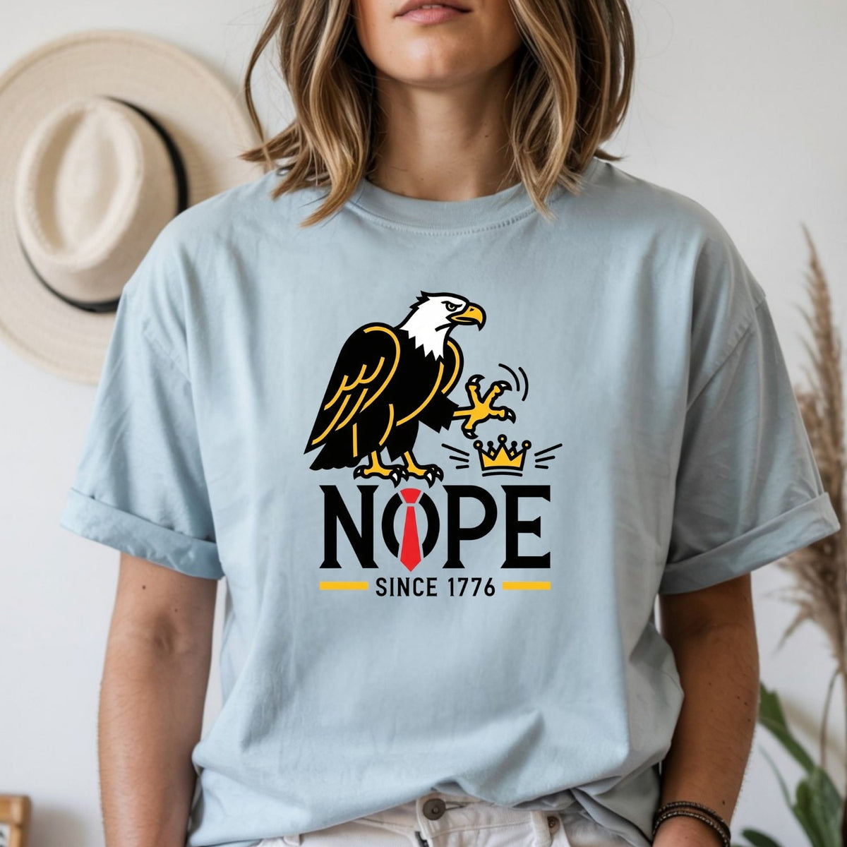 No Kings in America Shirt – Bald Eagle Graphic Tee – Funny product image 11