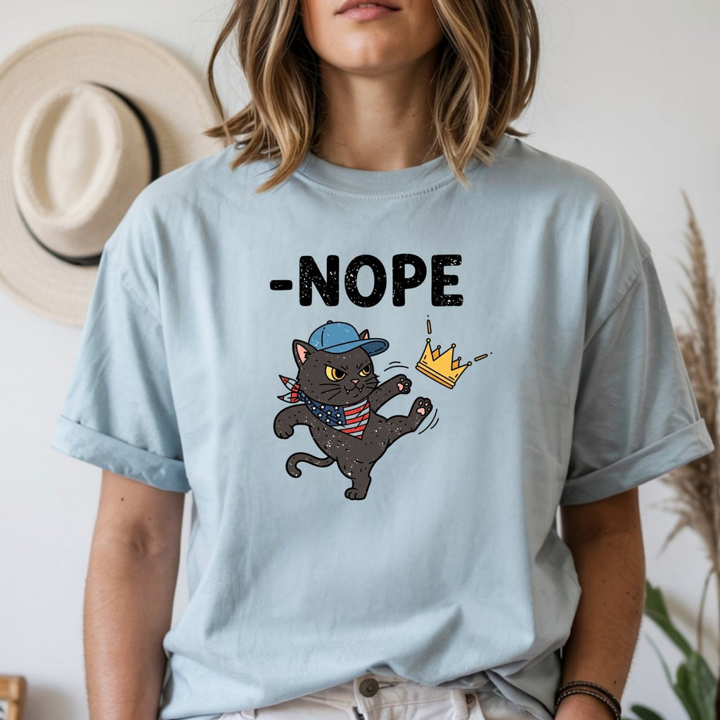 No Kings in America Tee – Black Cat Parody Shirt – Liberty product image 12