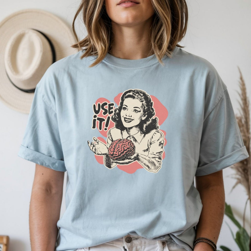 Use Your Brain Graphic T-Shirt – Sarcastic Vintage Tee – product image 16