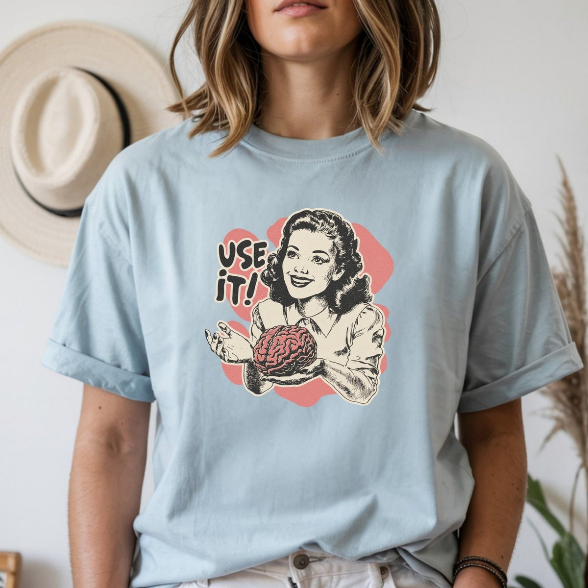 Use Your Brain Graphic T-Shirt – Sarcastic Vintage Tee – product image 16