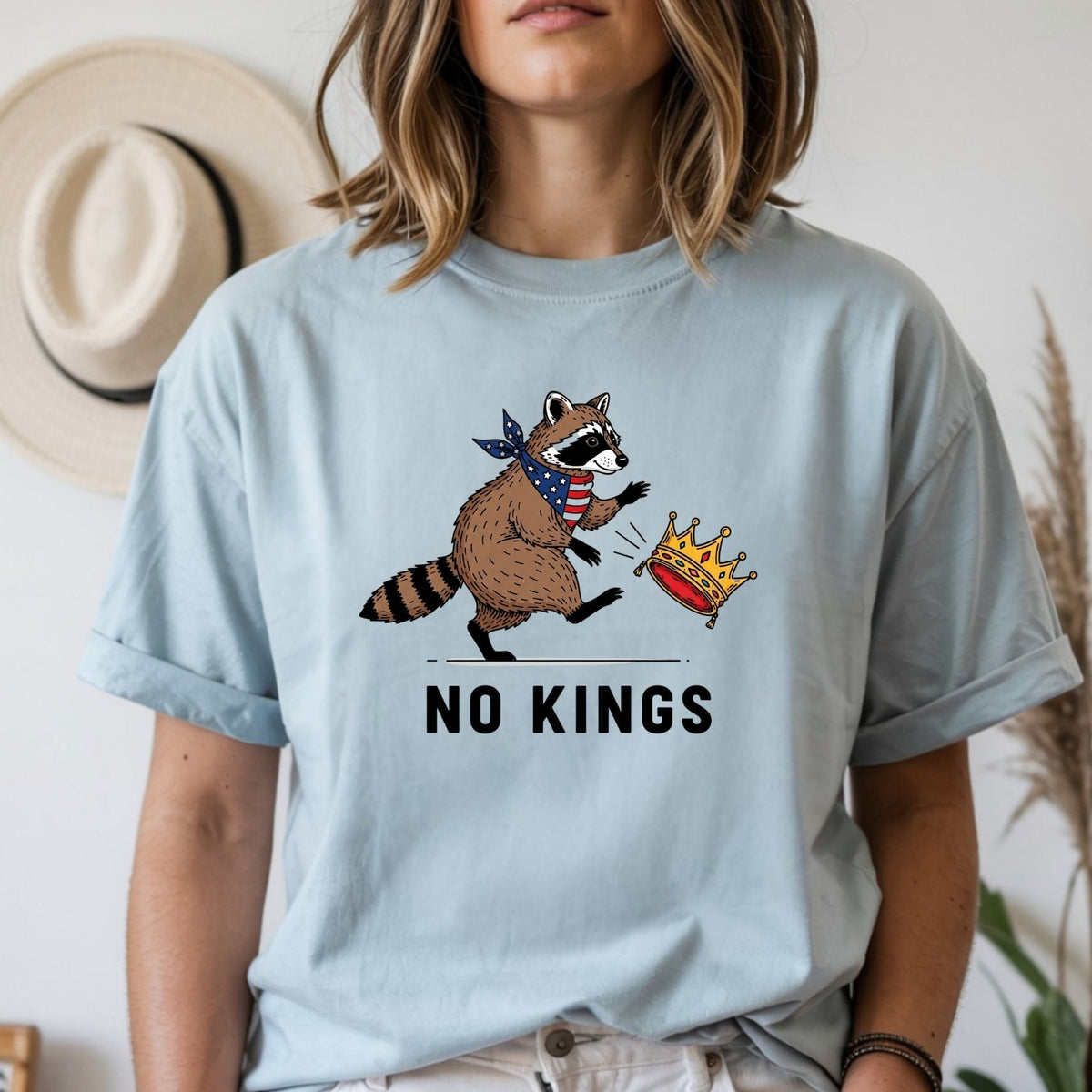No Kings Raccoon Graphic T-Shirt - Freedom and Independence product image 11