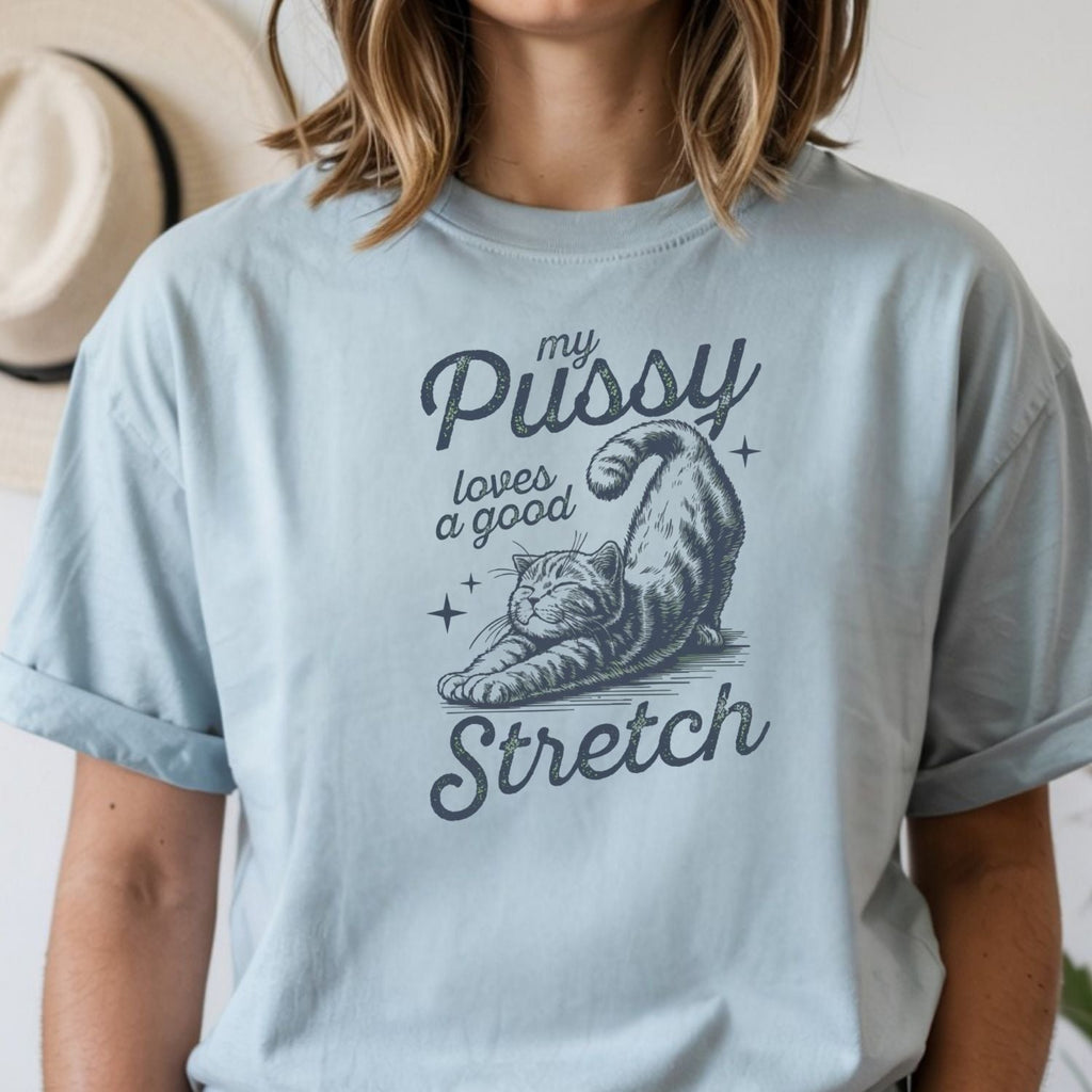 Cheeky Cat Shirt – Funny Stretching Tee, Retro Humor Gift product image 12