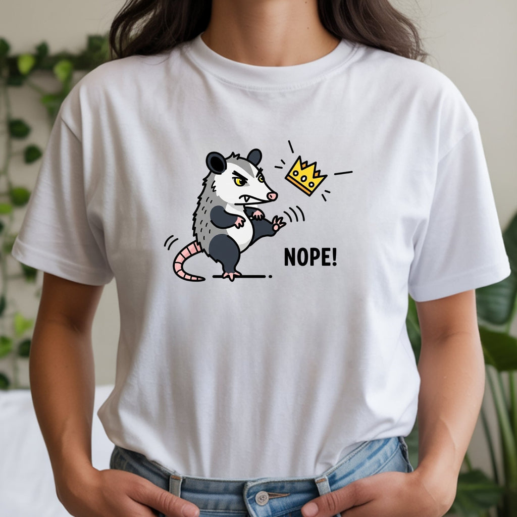 Nope Possum T-Shirt – No Kings Funny Graphic Tee – Grumpy product image 15
