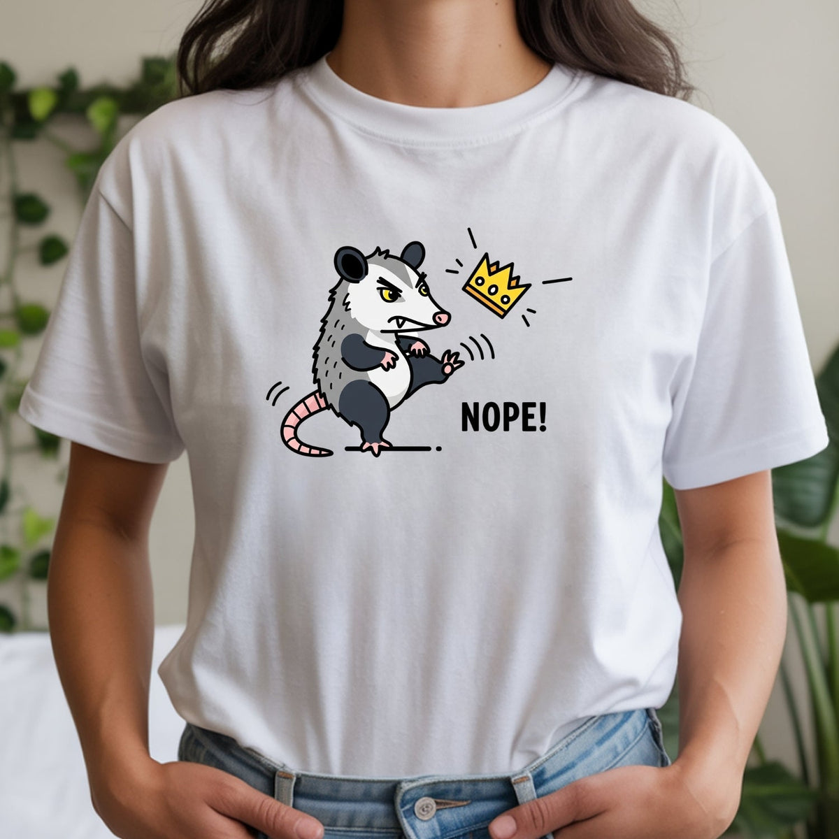 Nope Possum T-Shirt – No Kings Funny Graphic Tee – Grumpy product image 15