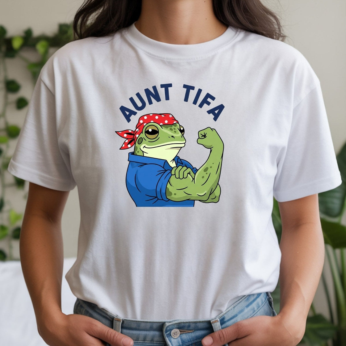 Aunt Tifa Resist Frog T-Shirt – Humorous Graphic Tee for product image 13