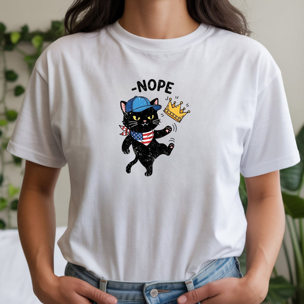 No Kings Shirt – Black Cat Parody Tee – Funny Democracy product image 15