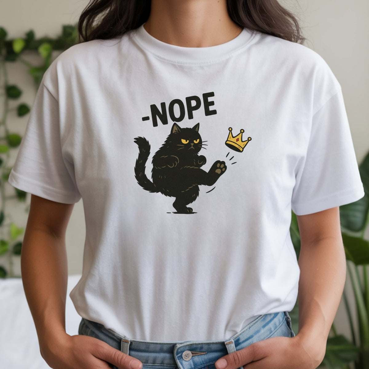 No Kings in America Black Cat Shirt – Funny Political Meme product image 14