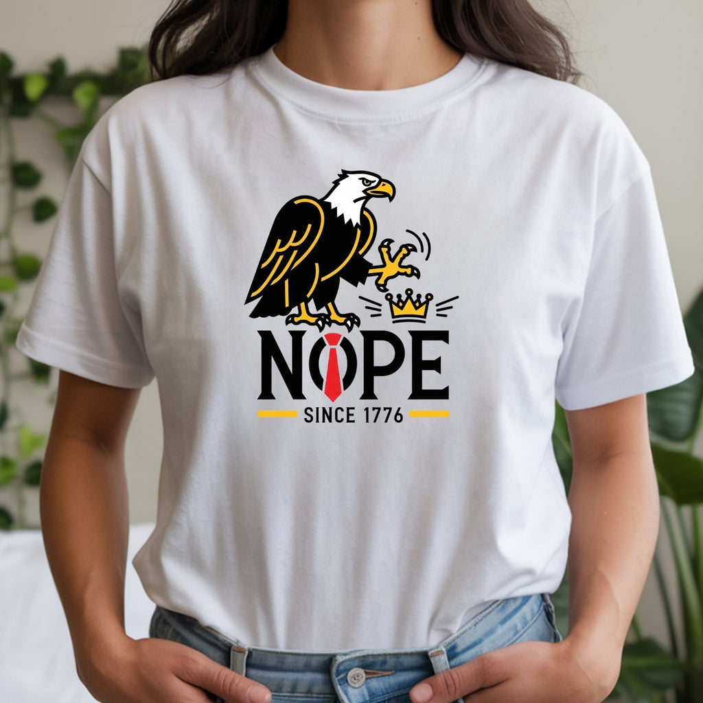 No Kings in America Shirt – Bald Eagle Graphic Tee – Funny product image 12
