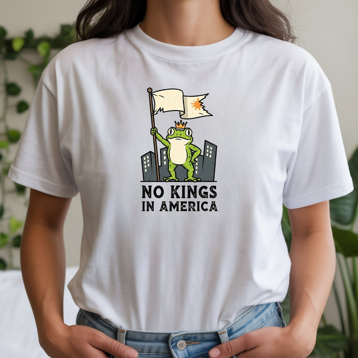 No Kings in America Frog T-Shirt – Rebellious Cartoon product image 33
