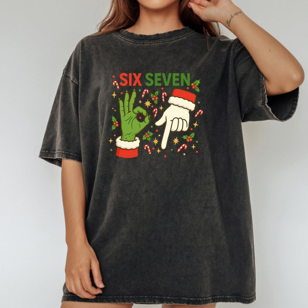 6 7 Meme Christmas Tee – Funny Santa Holiday Graphic Shirt product image 15