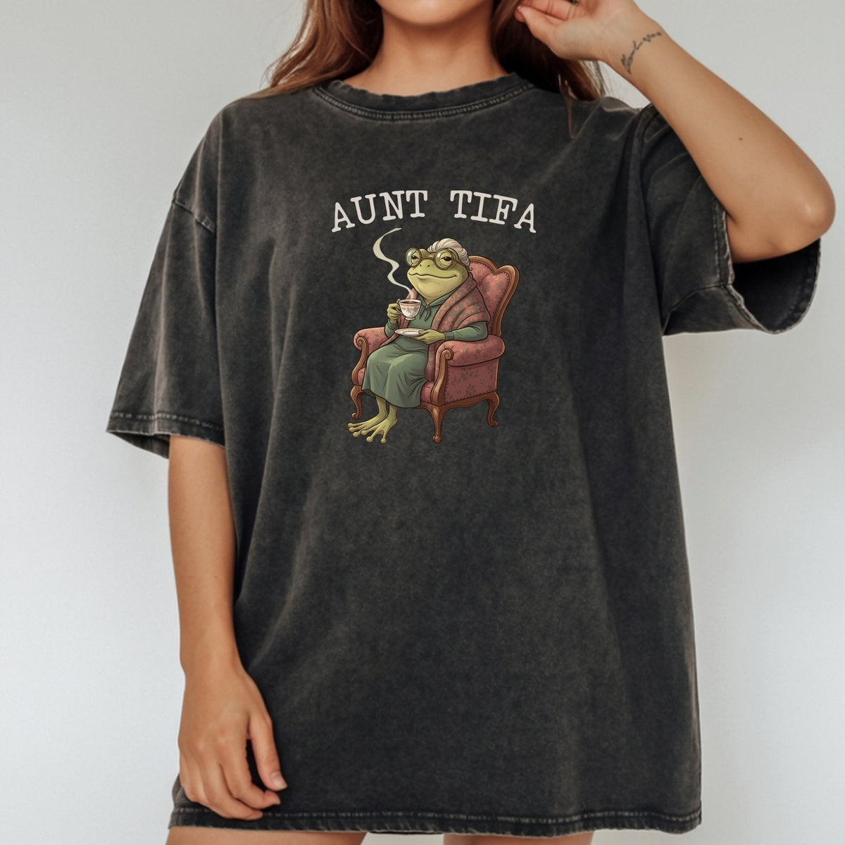 Aunt Tifa Frog T-Shirt – Funny Meme Graphic Tee product image 13