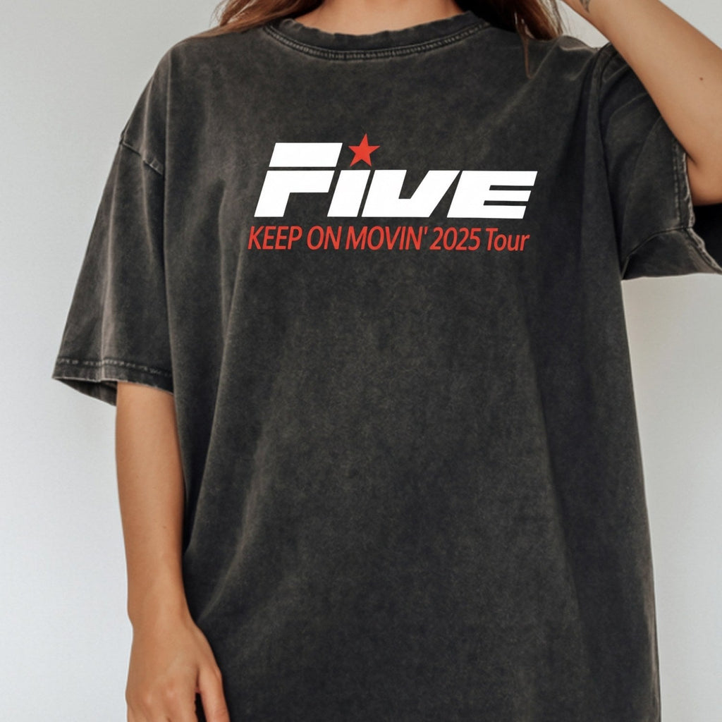 Vintage Five 90s Boyband T-Shirt – Retro Pop Tour-Inspired product image 13
