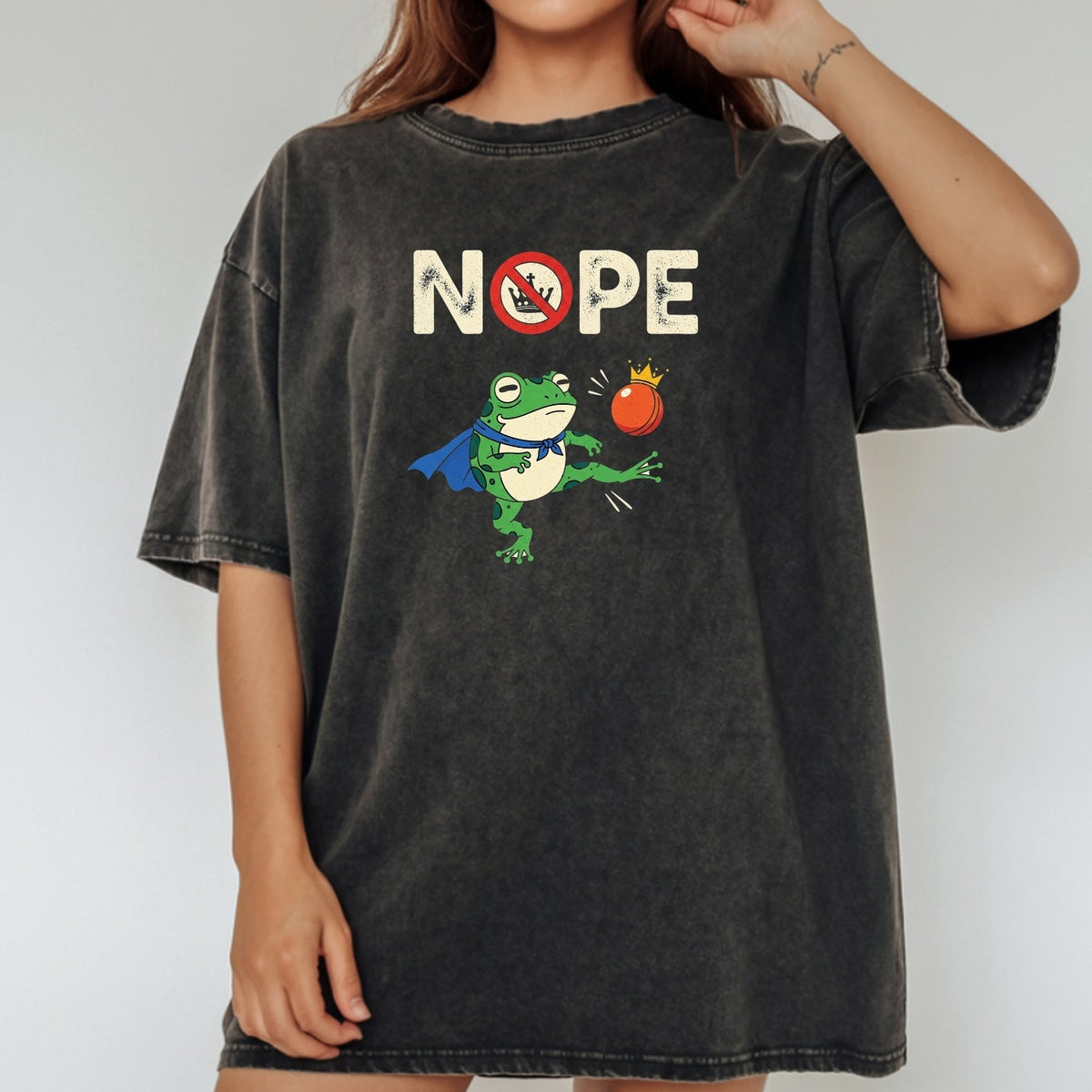 Portland Frog NOPE Meme Tee – Funny Rebellious Unisex product image 18