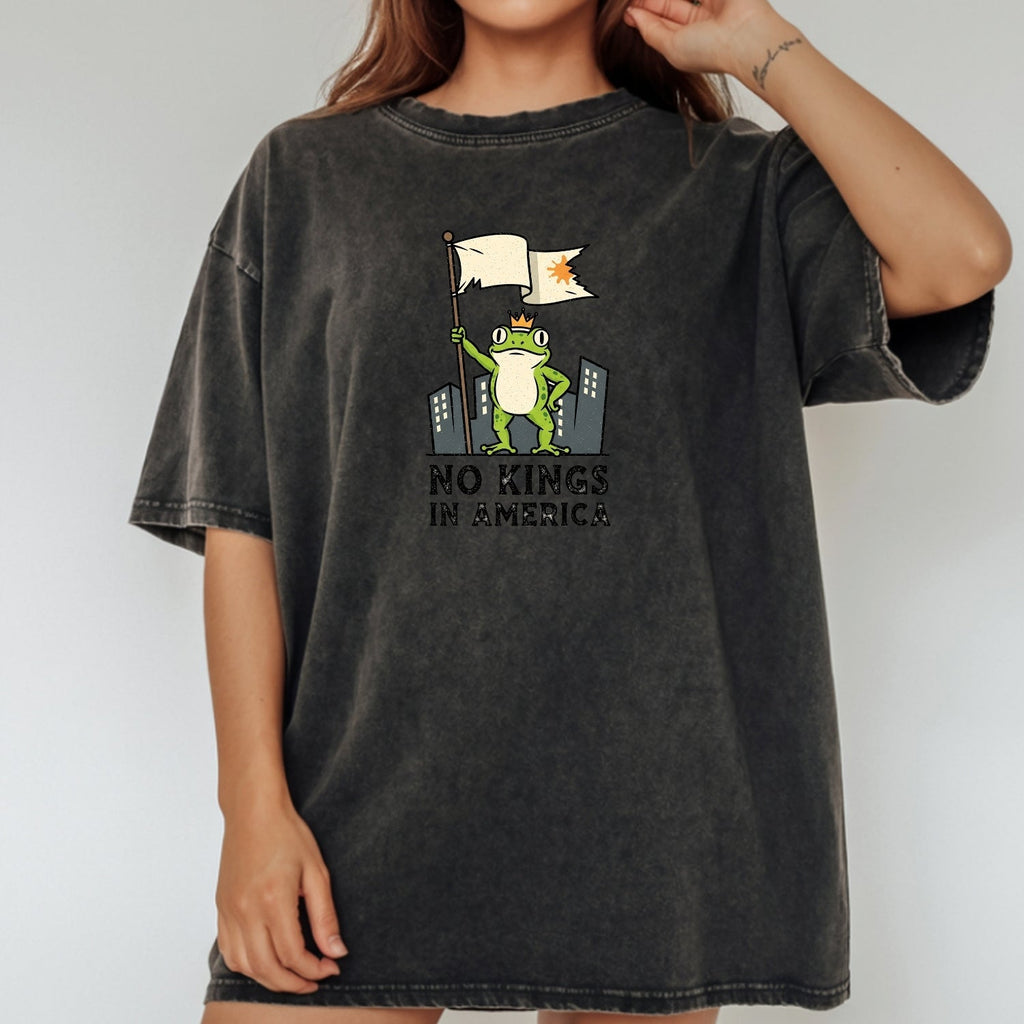No Kings in America Frog T-Shirt – Rebellious Cartoon product image 34