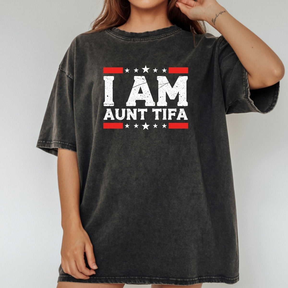 I Am Aunt Tifa T-Shirt – Cute Funny Meme Shirt for Women product image 12