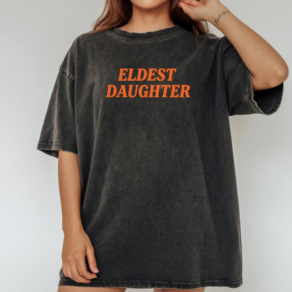Retro Eldest Daughter Tee – Funny Aesthetic Graphic Shirt product image 14