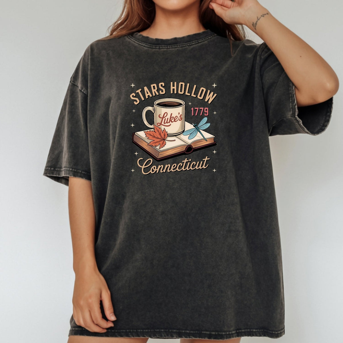 Retro Coffee Shop Tee – Stars Hollow Connecticut 1779 product image 20