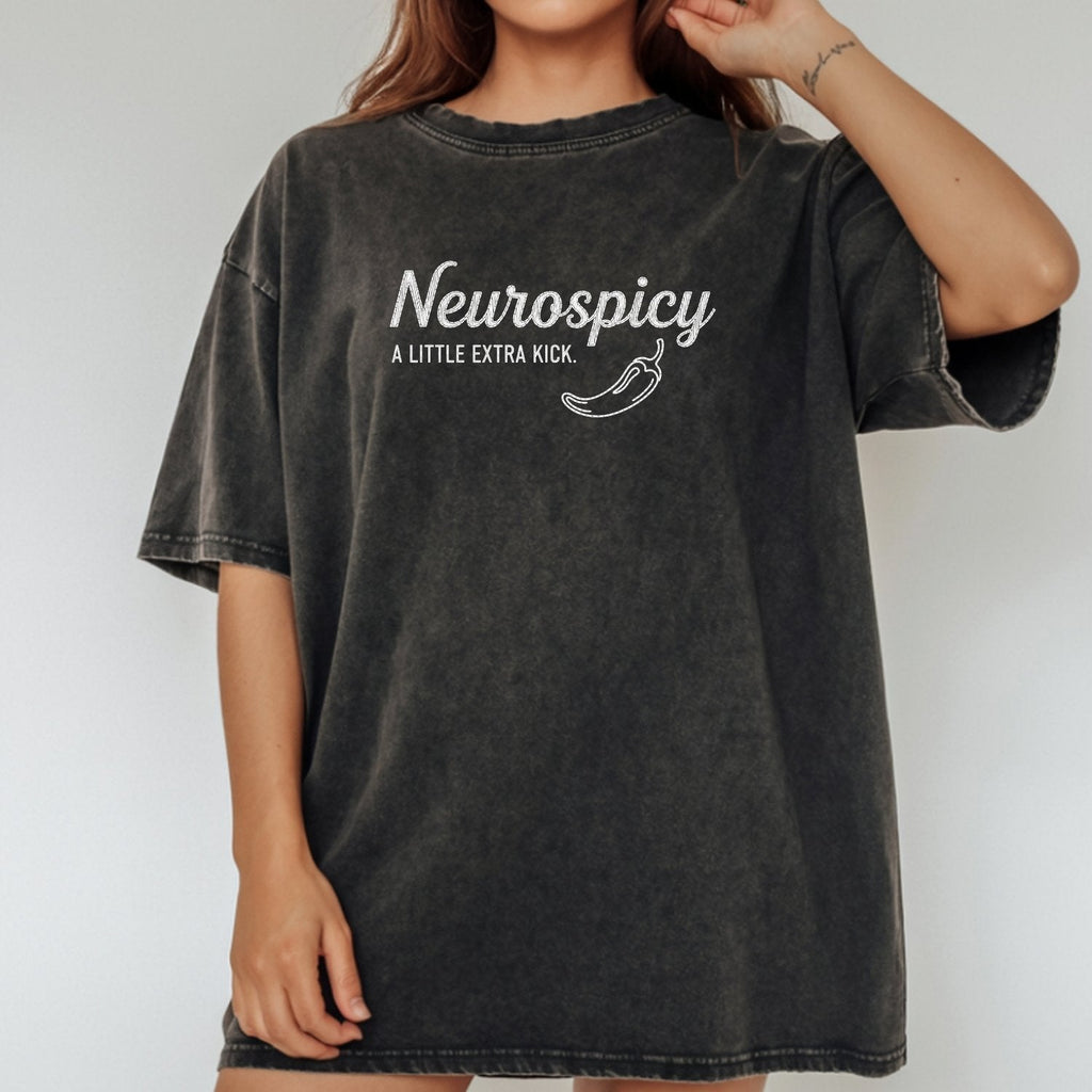 Neurospicy Shirt – Funny A Little Extra Kick Graphic Tee product image 12