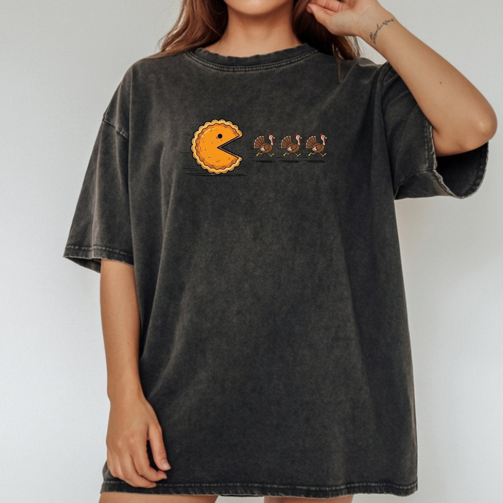 Retro Turkey Chase Shirt – Funny Thanksgiving Pumpkin Pie product image 18