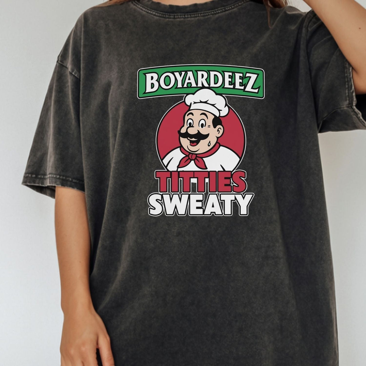 Retro Boyardeez Titties Sweaty Meme Tee - Funny Graphic product image 21