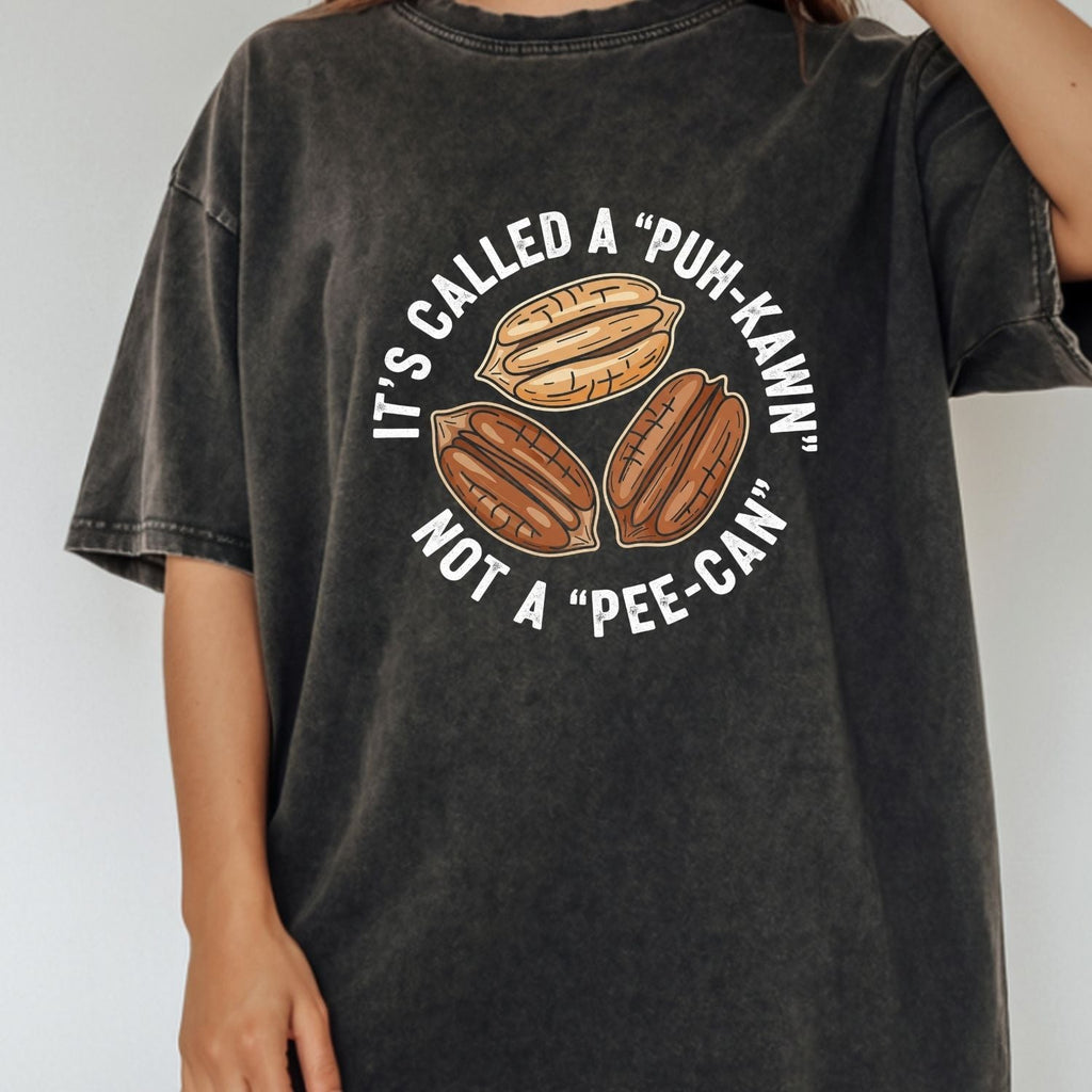 Sarcastic Pecan Pun T-Shirt - Puh-Kawn Not Pee-Can Funny product image 15