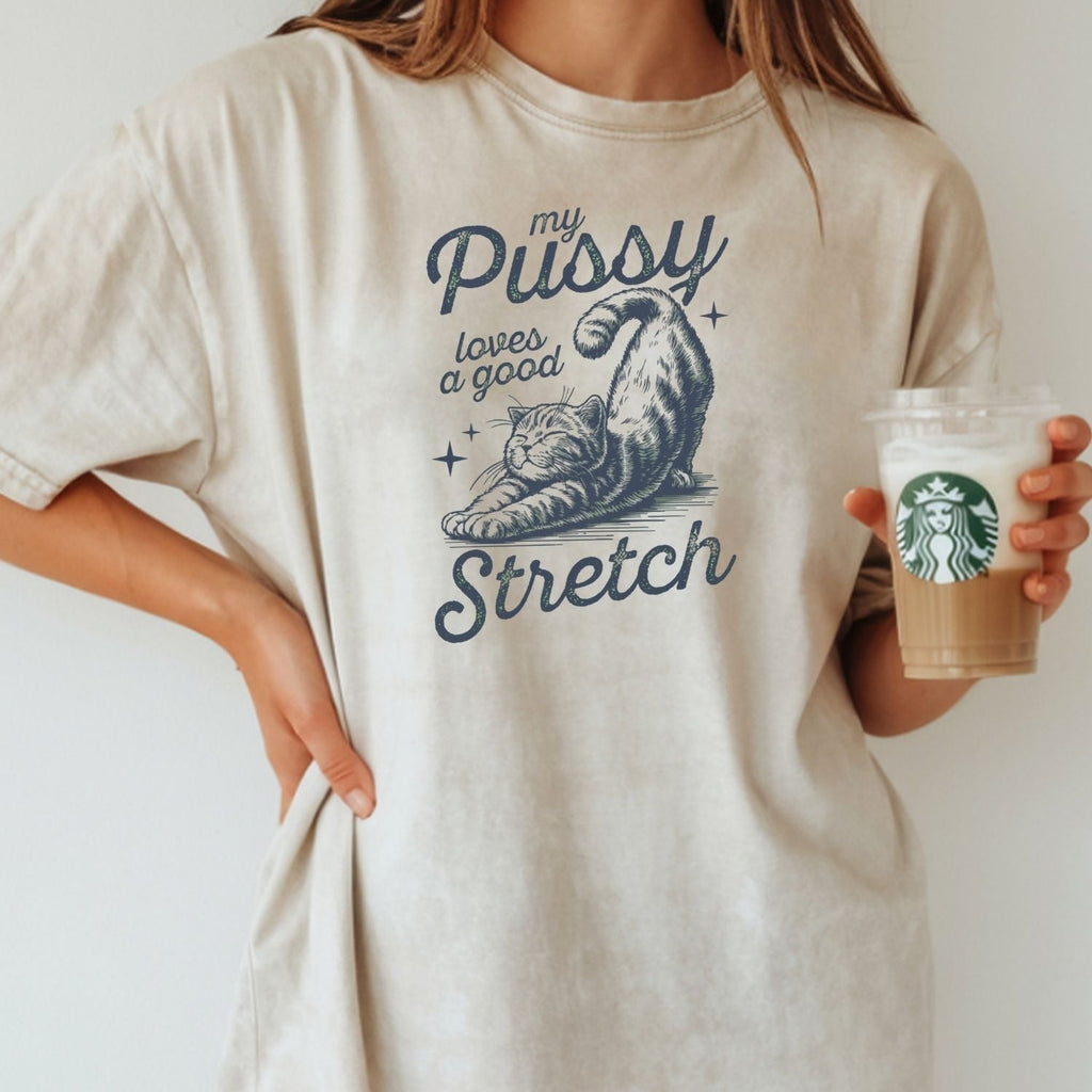 Cheeky Cat Shirt – Funny Stretching Tee, Retro Humor Gift product image 14