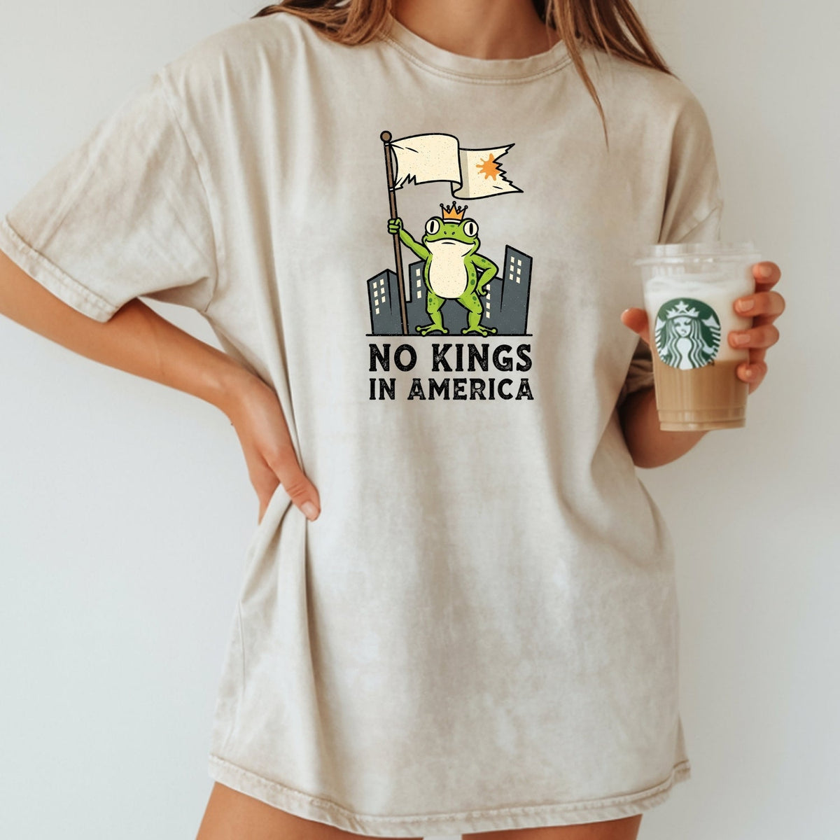 No Kings in America Frog T-Shirt – Rebellious Cartoon product image 35