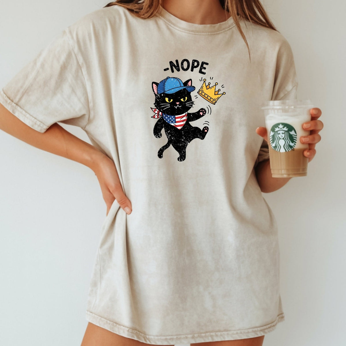 No Kings Shirt – Black Cat Parody Tee – Funny Democracy product image 16