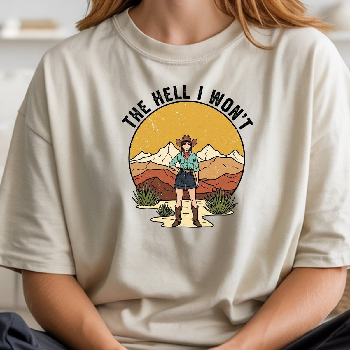The Hell I Won’t Shirt – Retro Feminist Tee, Women’s product image 13