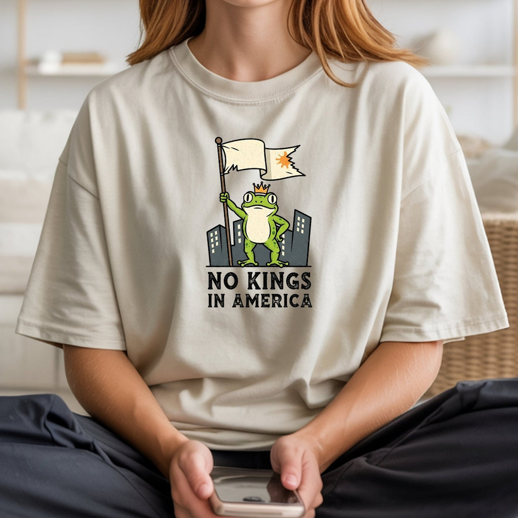 No Kings in America Frog T-Shirt – Rebellious Cartoon product image 36