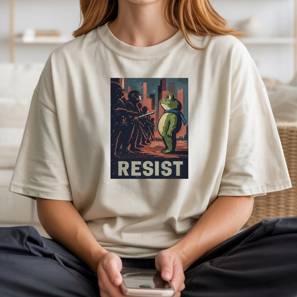 Resist Portland Frog Shirt – Funny Rebel Graphic Tee – No product image 25