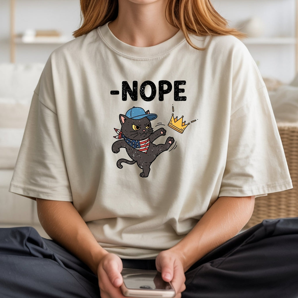 No Kings in America Tee – Black Cat Parody Shirt – Liberty product image 14