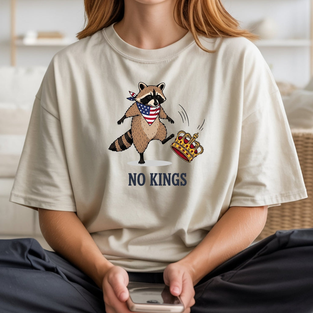 No Kings Raccoon T-Shirt – Funny American Rebel Tee – product image 22