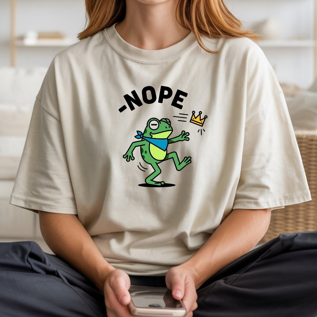 No Kings Streetwear T-Shirt – Frog Graphic Cotton Top for product image 20