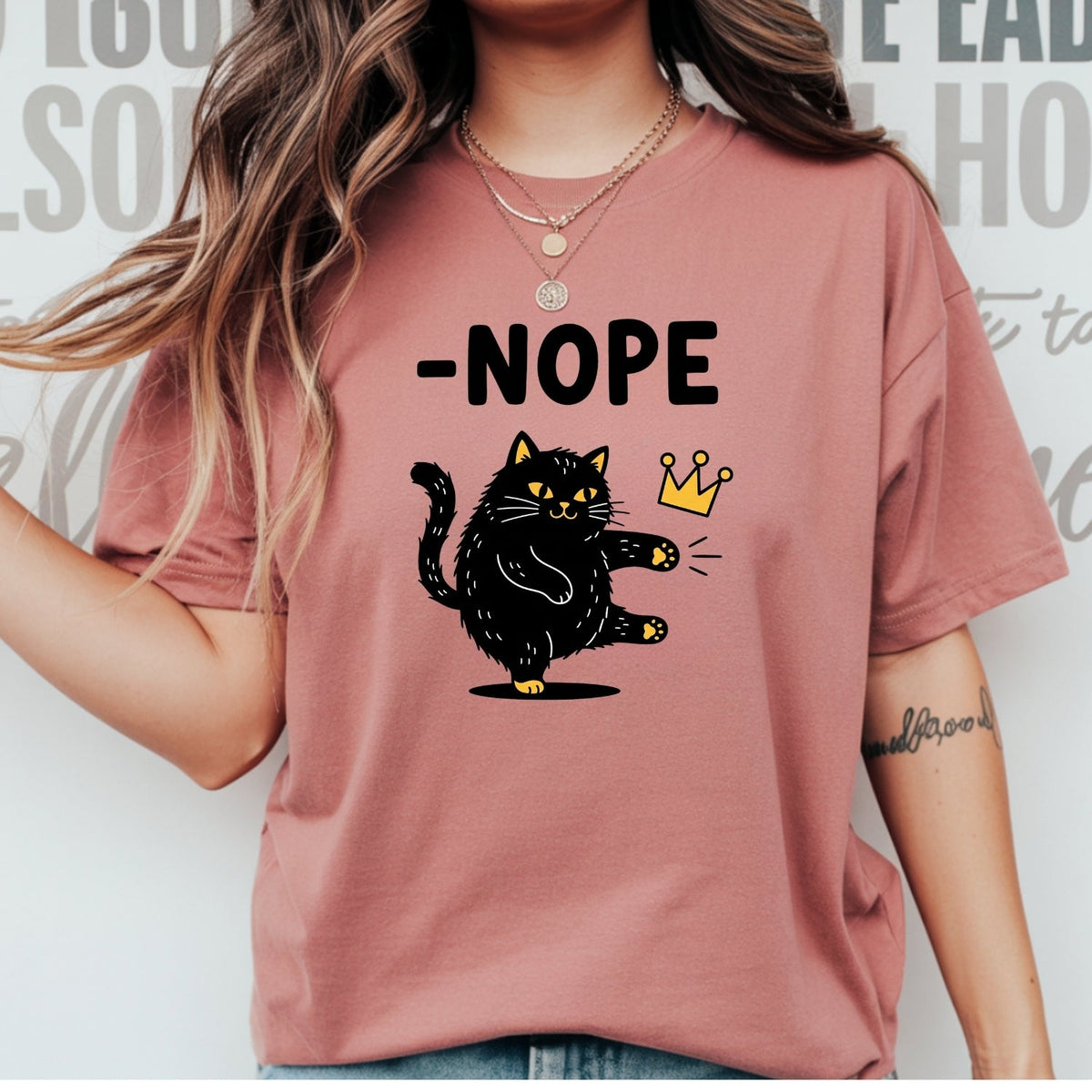 Black Cat Parody T-Shirt – No Kings in America Funny Satire product image 12