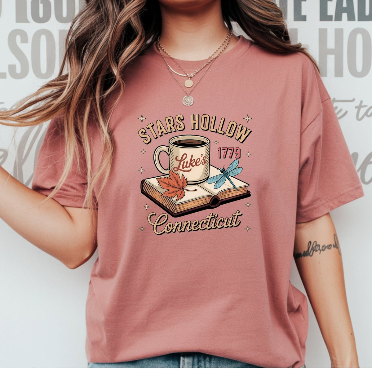 Retro Coffee Shop Tee – Stars Hollow Connecticut 1779 product image 1