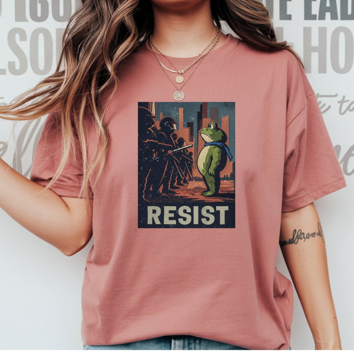 Resist Portland Frog Shirt – Funny Rebel Graphic Tee – No product image 26