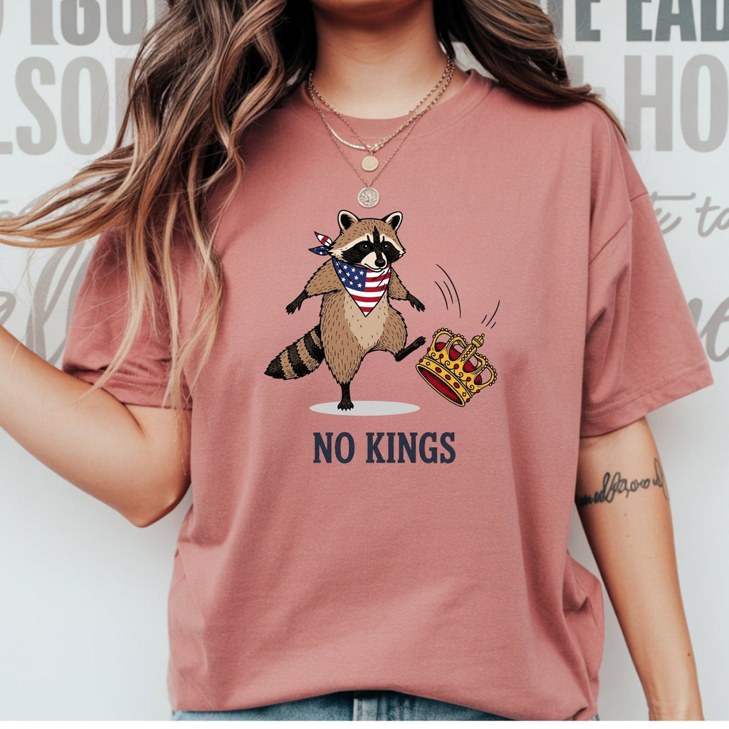 No Kings Raccoon T-Shirt – Funny American Rebel Tee – product image 23