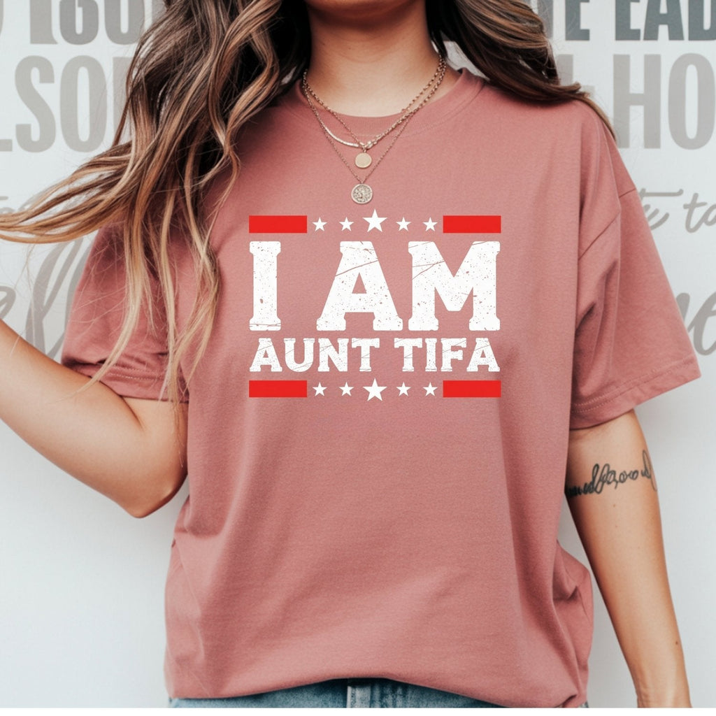 I Am Aunt Tifa T-Shirt – Cute Funny Meme Shirt for Women product image 13