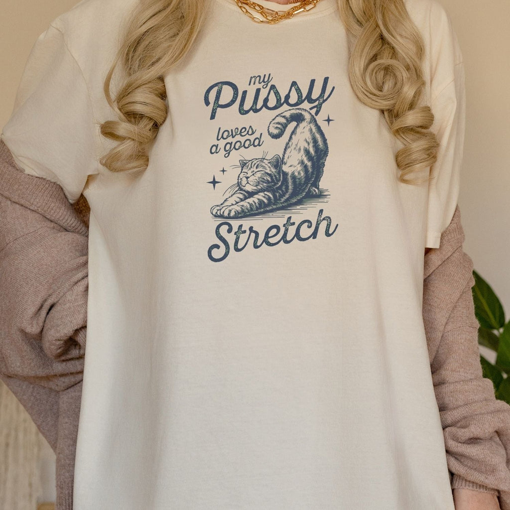 Cheeky Cat Shirt – Funny Stretching Tee, Retro Humor Gift product image 17