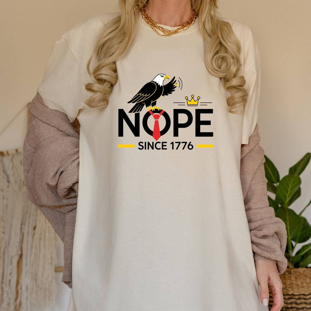 Bald Eagle NOPE Since 1776 T-Shirt – No Kings in America product image 12