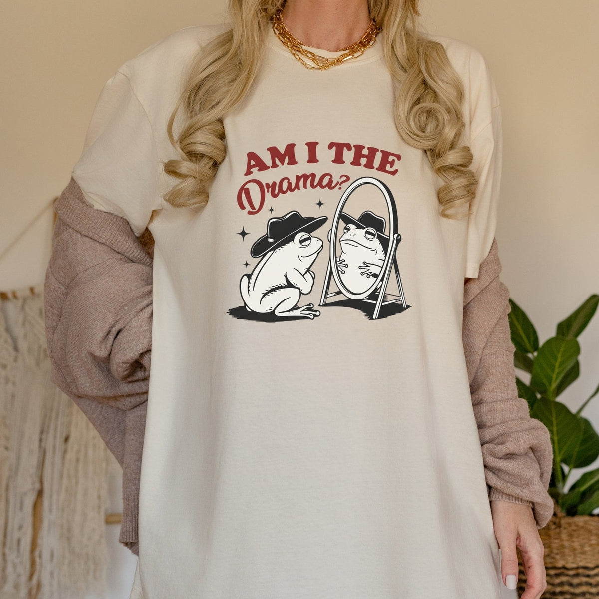 Am I the Drama Shirt – Funny Cowboy Frog Tee – Snarky Humor product image 11