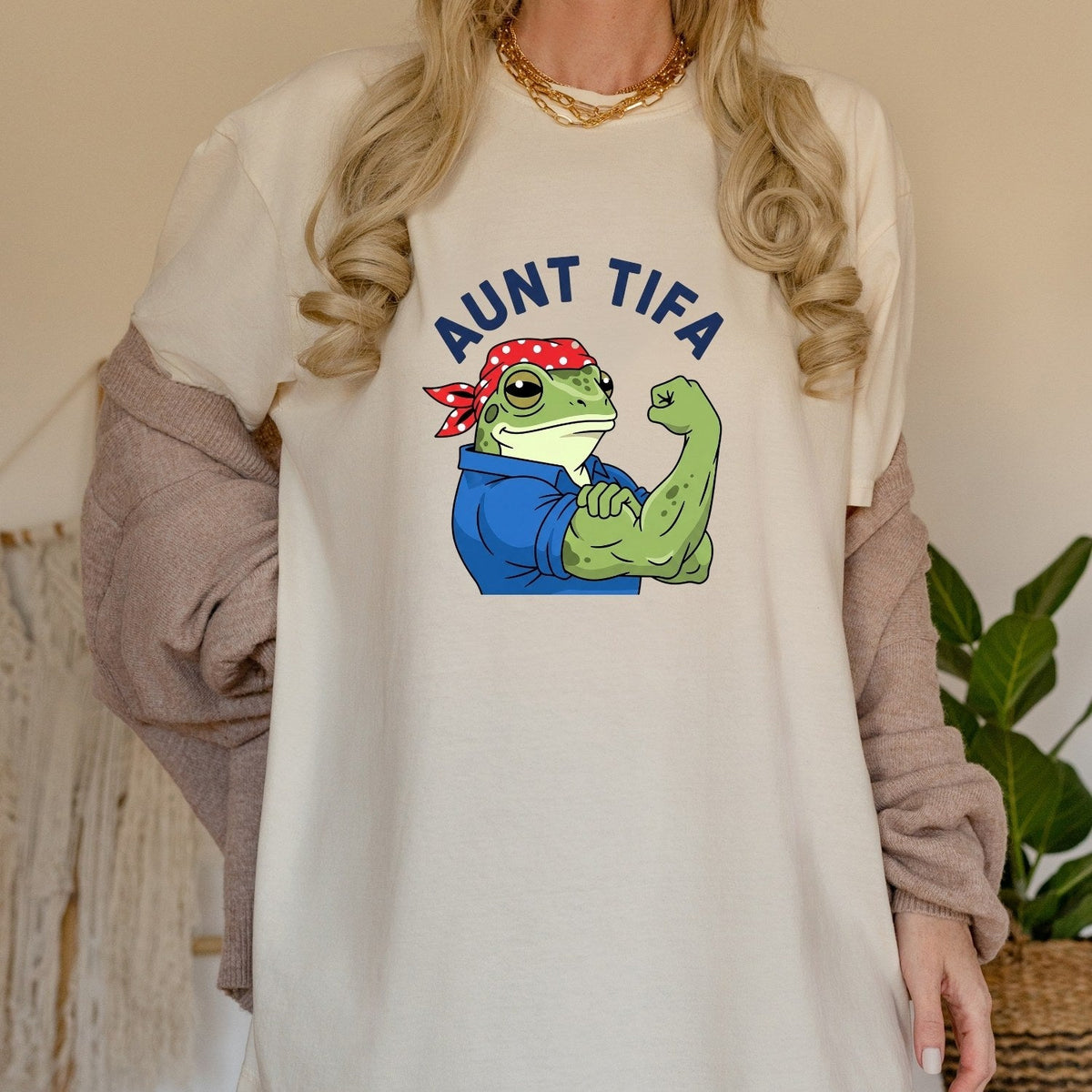 Aunt Tifa Resist Frog T-Shirt – Humorous Graphic Tee for product image 17