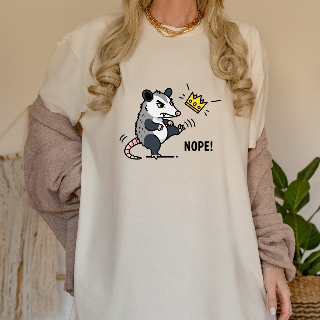 Nope Possum T-Shirt – No Kings Funny Graphic Tee – Grumpy product image 18