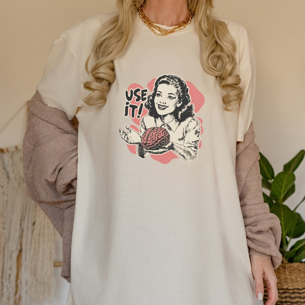 Use Your Brain Graphic T-Shirt – Sarcastic Vintage Tee – product image 18