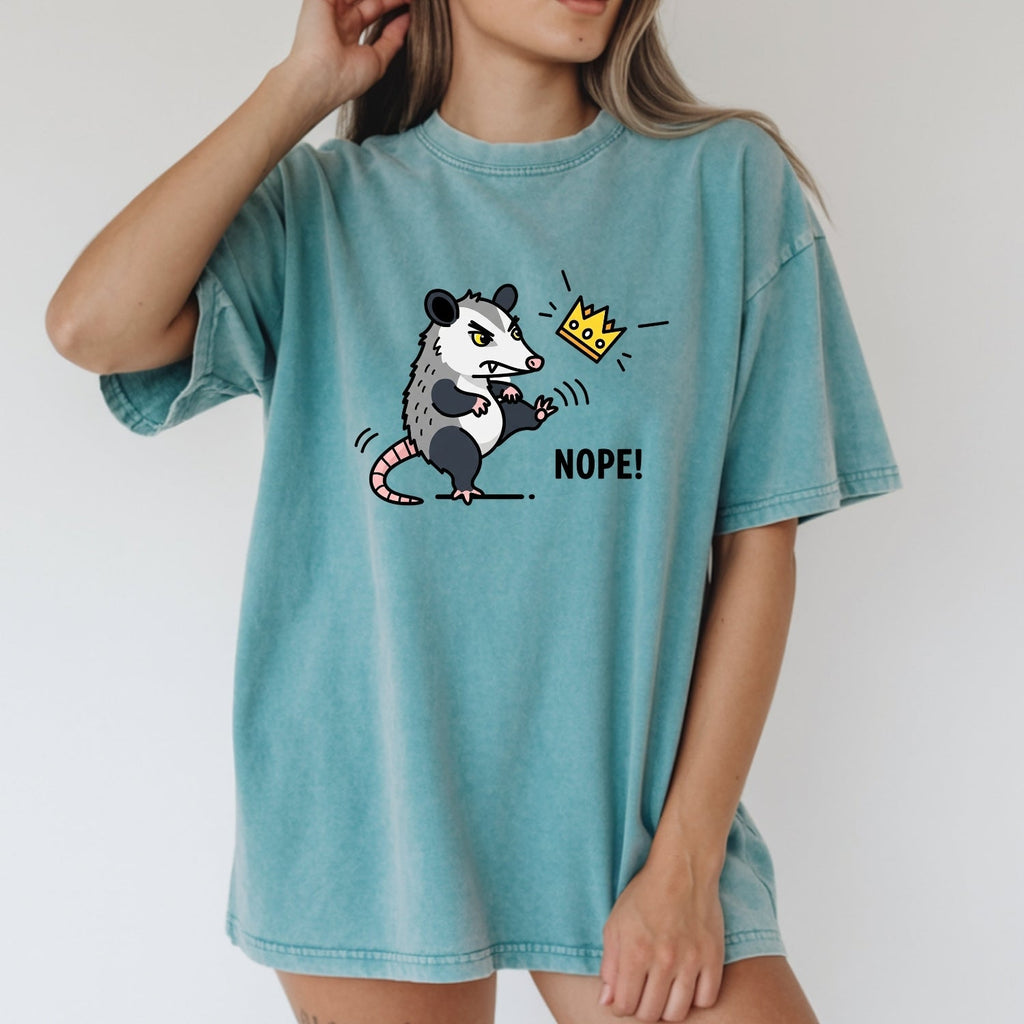 Nope Possum T-Shirt – No Kings Funny Graphic Tee – Grumpy product image 19