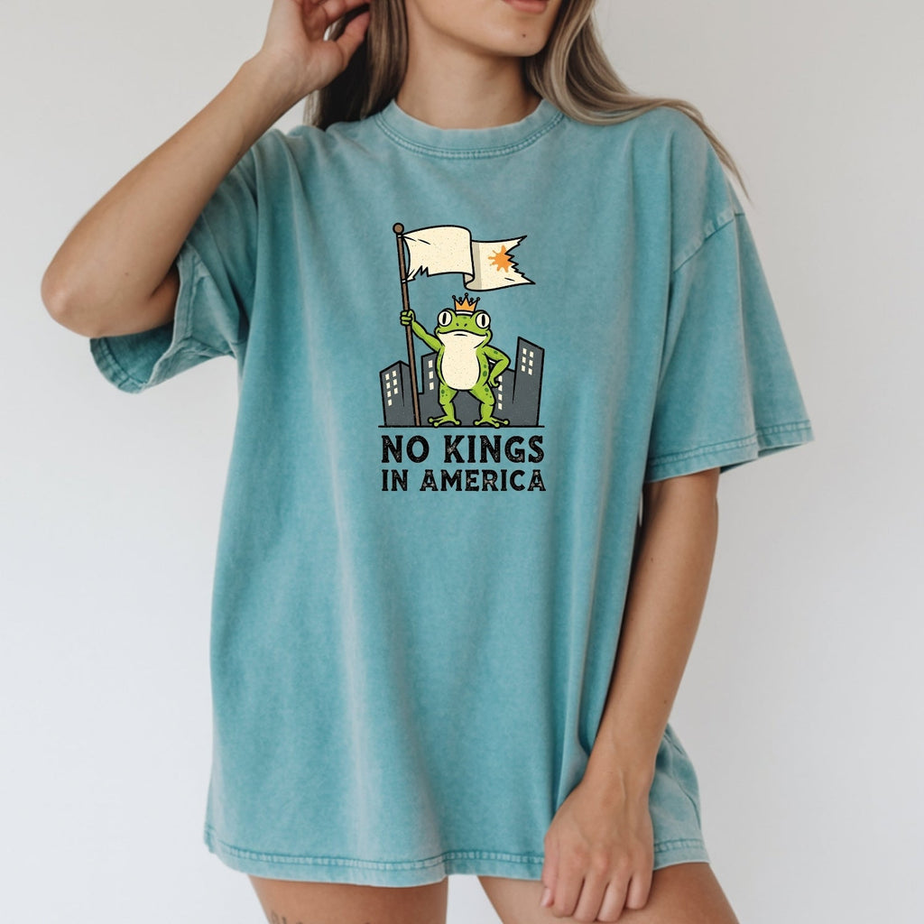 No Kings in America Frog T-Shirt – Rebellious Cartoon product image 39